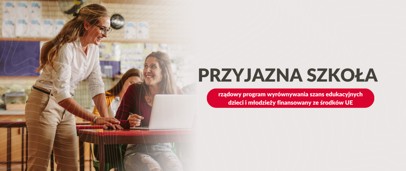 baner programu rządowego "Przyjazna szkoła"
